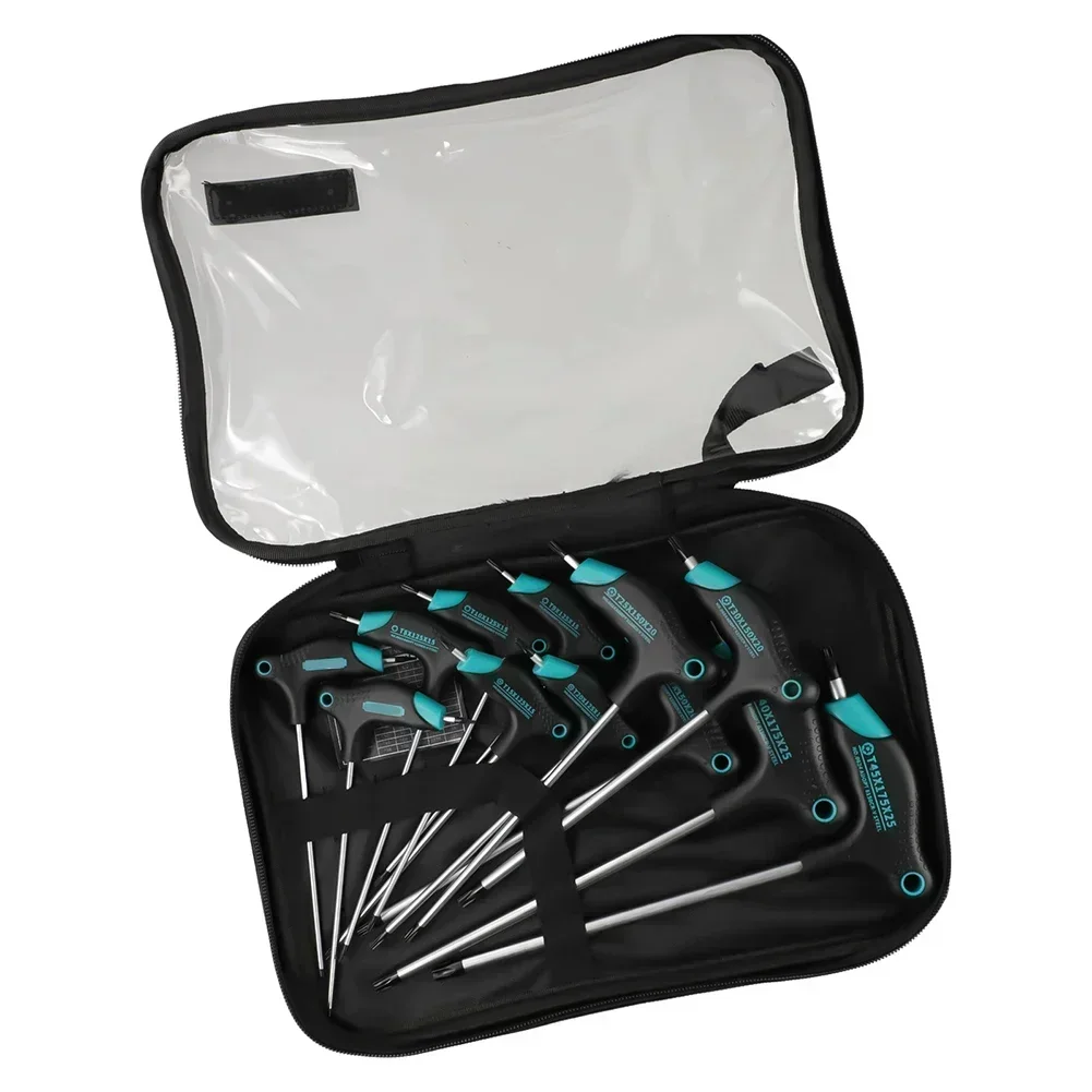 

1pc T-Handle Hex Wrench Torx Screwdriver Chromium Vanadium Steel Double Head Wrench For Auto Bike Household Repair Tools