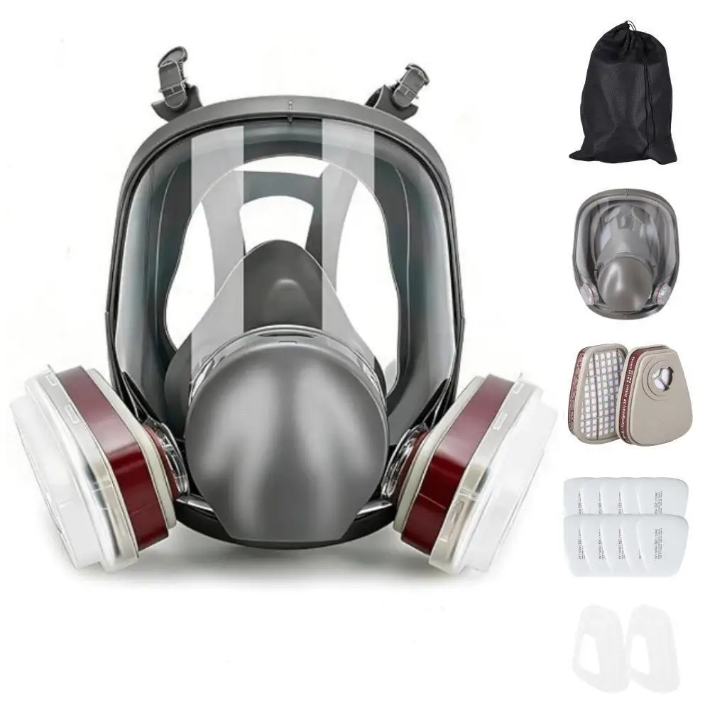 6800 Gas Mask Anti-Fog Full Face Respirator Industrial Painting Spraying Respirator Safety Work Filter Formaldehyde Protection