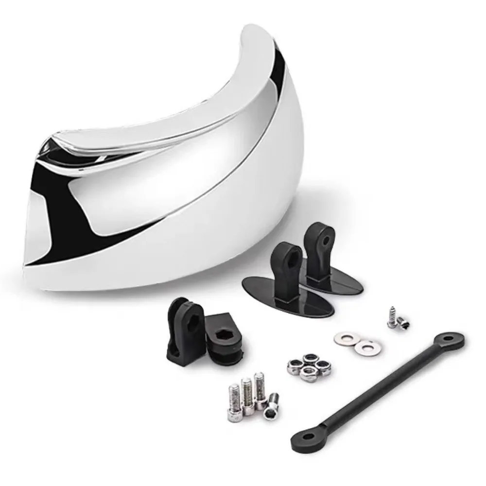 180 Degree Panoramic Motorcycle Rearview Mirror, Windshield Dashboard Wide-angle Blind Spot Assist Rearview Mirror