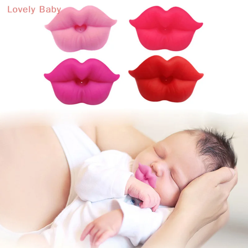 

【BBS】Соска в форме губ для младенцев, забавная удобная силиконовая пустышка с ортодонтическими сосками, идеально подходящая для кормления малышей