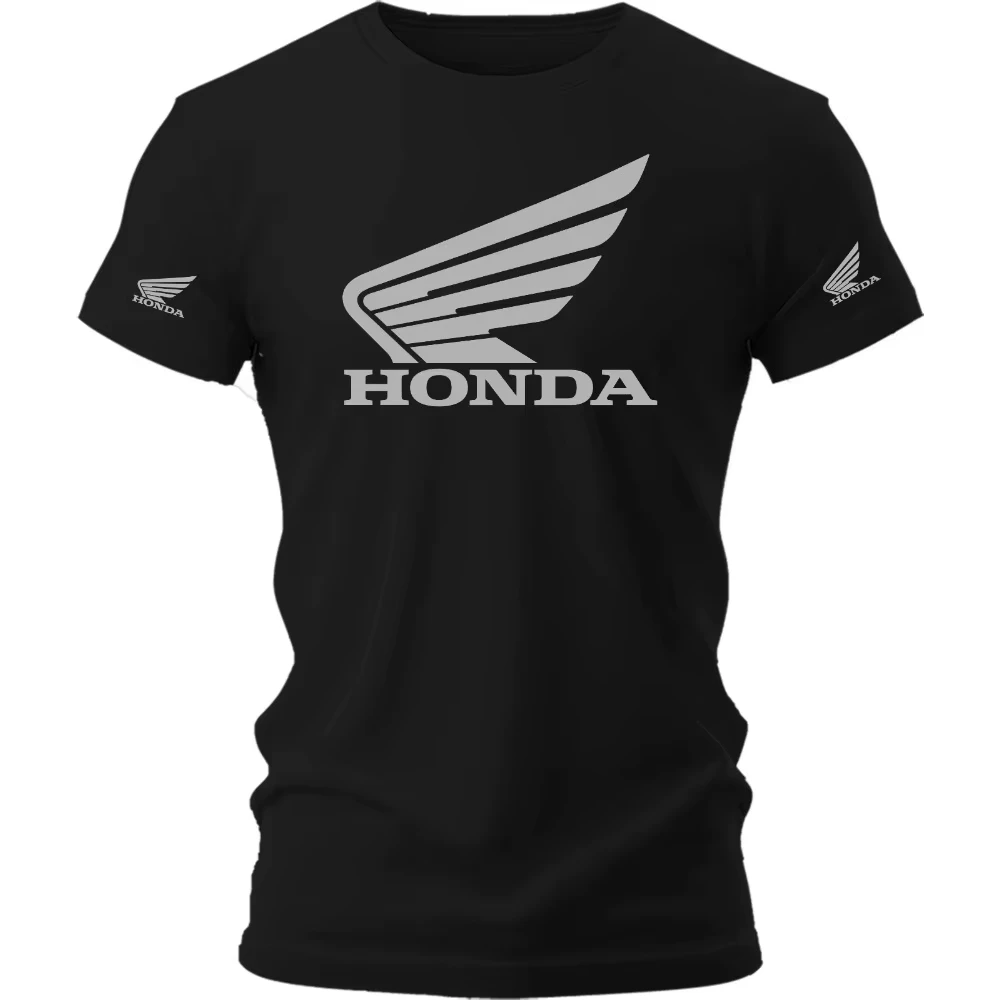 

Honda 2026, новинка, жаркое лето, удобная мягкая свободная мужская футболка с принтом Honda, приятная для кожи, летняя мужская футболка для гонок на мотоциклах, локомотив