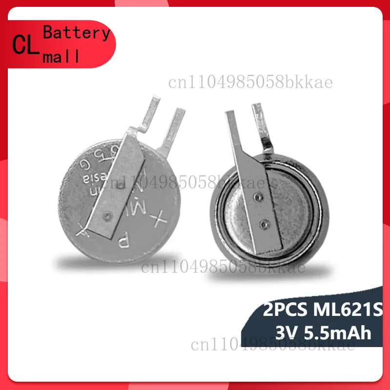 2 шт./лот, оригинальная батарея для Panasonic New ML621 ML621S ML-621S/DN 3 В 5,5 мАч, перезаряжаемая батарея RTC с вилкой для монет