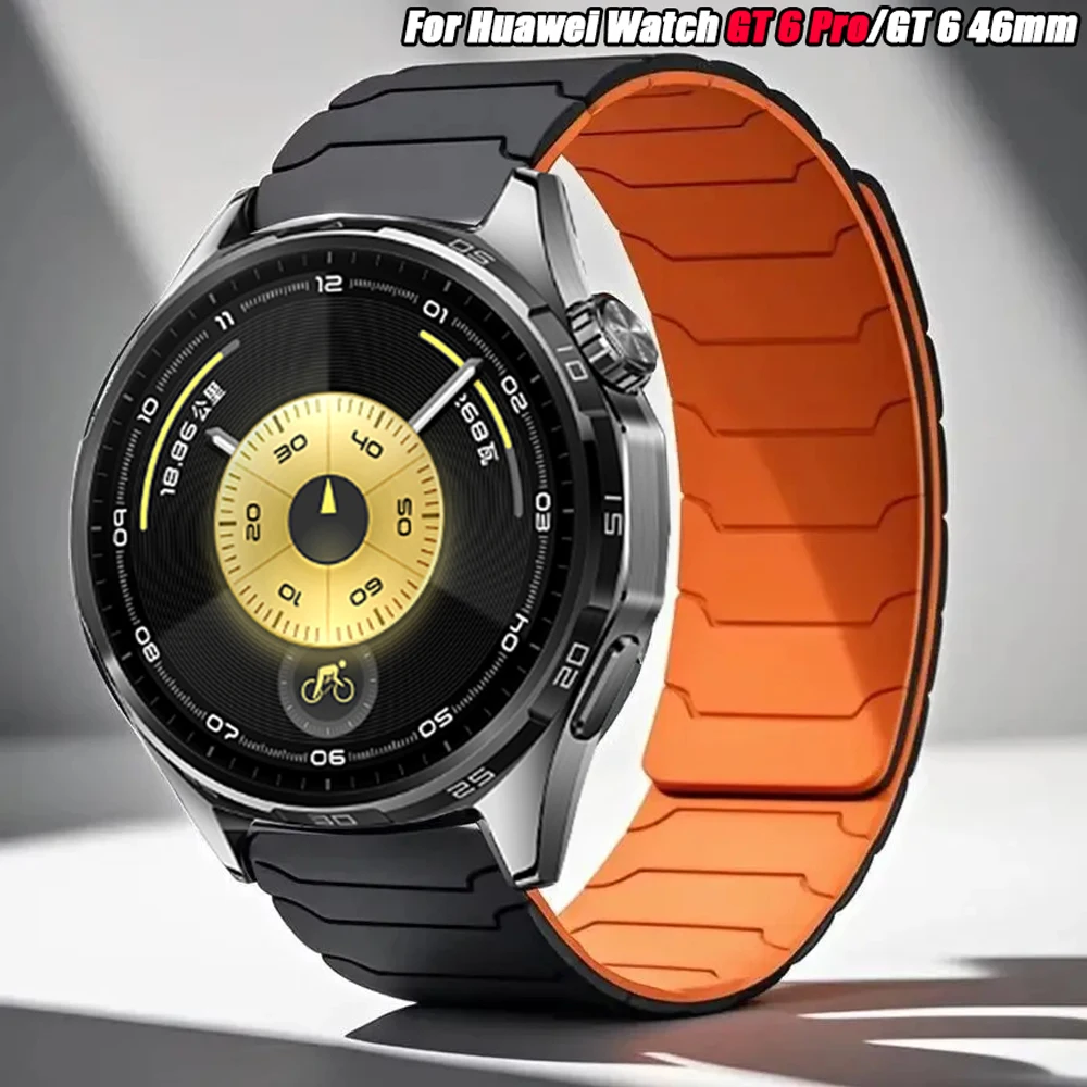 22mm Straps For Huawei Watch GT 6 Pro 46mm Magnetic Silicone Ultimate Correa Bracelet Huawei GT6/GT5/GT4/3 Pro Band Accessories