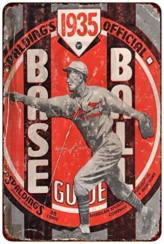 1pcs,Tin speaking Fashionable 1935 Dizzy Dean Baseball Retro Decorative Metal Tin Sign Iron Painting