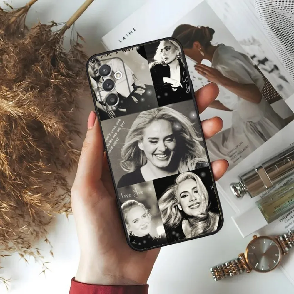 Singer A-Adele Phone Case For Samsung S24,23,22,30,21,10,9,Ultra,Plus,Lite,FE,5G Black Soft Case