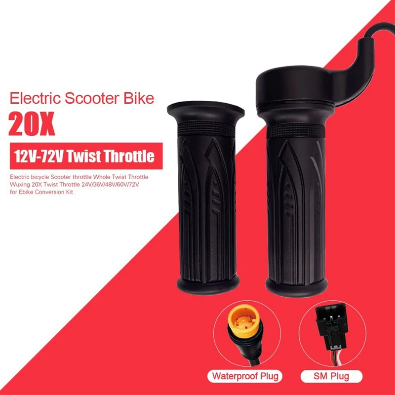 Acelerador de bicicleta eléctrica para Wuxing Ebike, acelerador de giro de mano izquierda y derecha con conector de 3 pines, piezas de bicicleta eléctrica