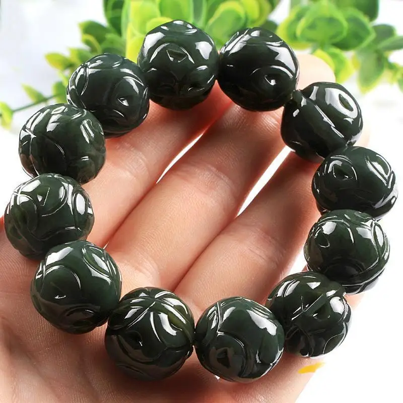 authentique-xinjiang-hotan-jade-vert-finement-sculpte-style-unisexe-bracelet-en-jadeite-en-pierre-naturelle-livraison-gratuite