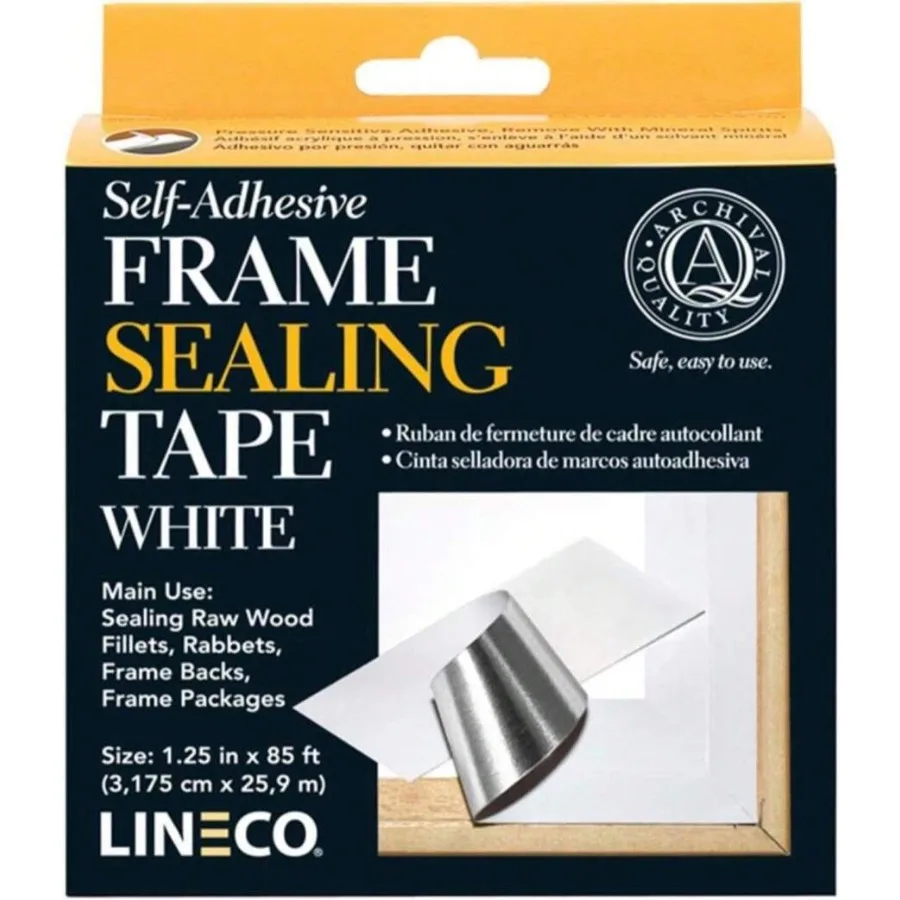 

Самоклеящаяся архивная уплотнительная лента Lineco для рамок. Бескислотная нежелтеющая лента для герметизации рамок, для поделок своими руками, белая, 1.25 дюйма #