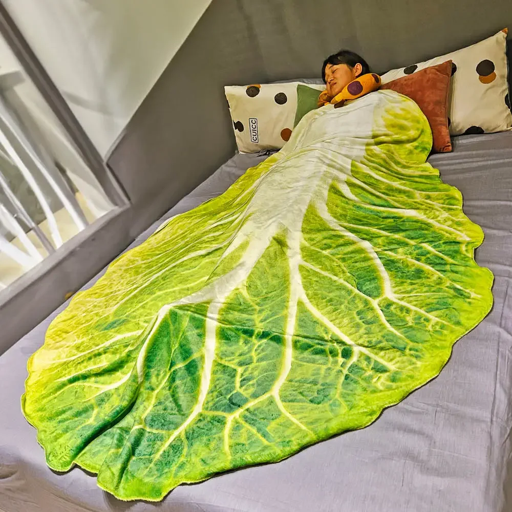 Nap Blanket Cabbage Pancake Blanket Summer Air Conditioning Cover Blanket Office Single Comfortable Pancake Blanket