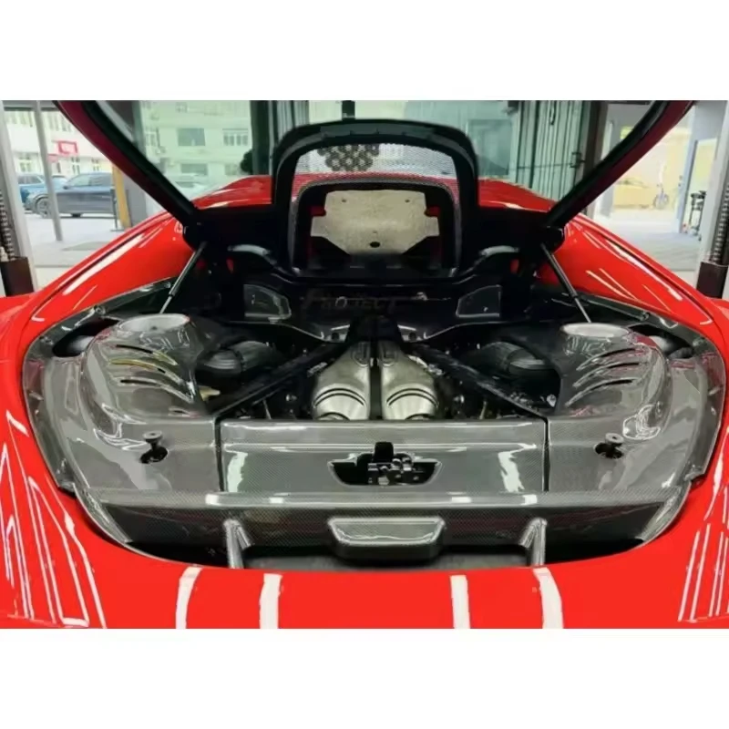 Customizable OEM Body KitsNew High Quality OEM Style Dry Carbon Fiber Rear Engine Interior Kit Engine Bay Cover For 296 GTB Gen