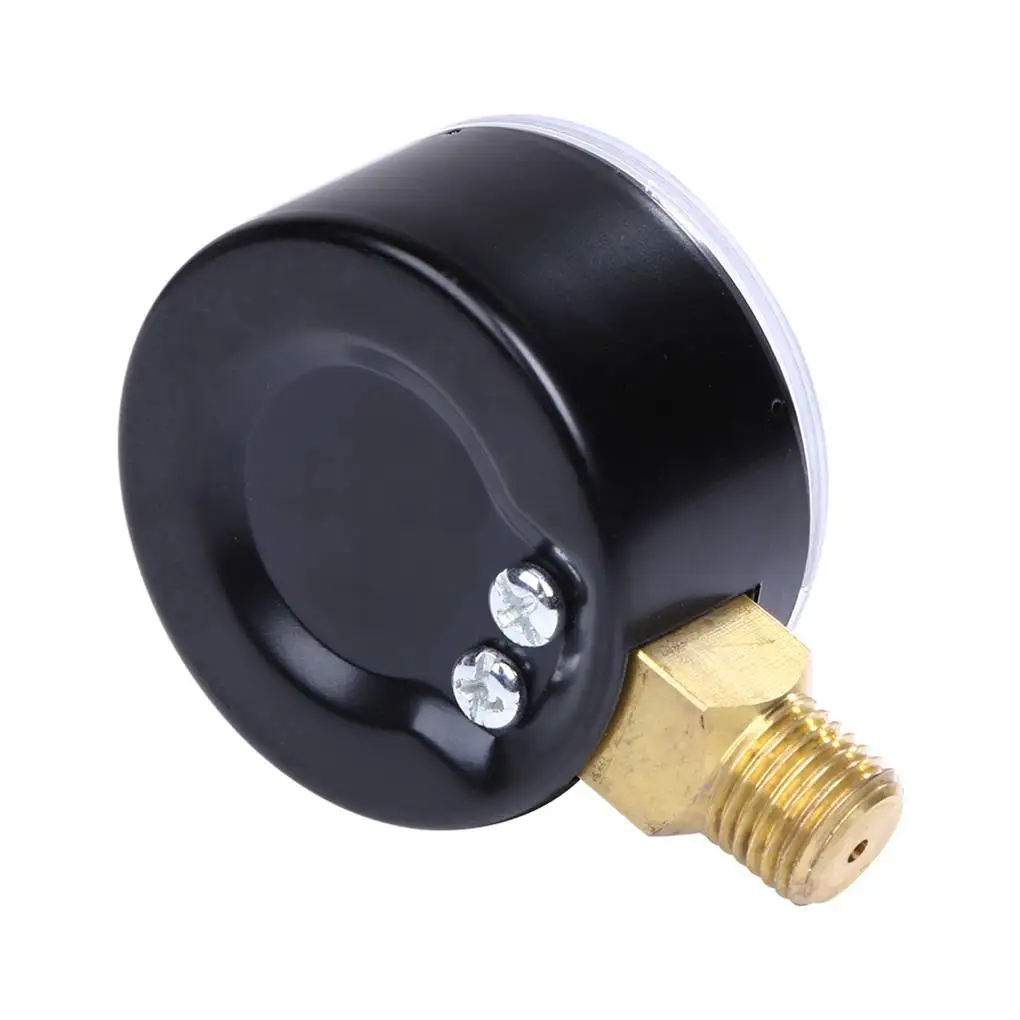 Water Pressure Meter Thread Mount Manômetro de Óleo Compressor de ar Manômetro Tester Bspt 04bar 060psi 50 Milímetros