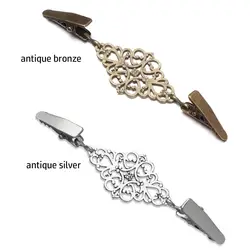 Women Cardigan Sweater Blouse Shawl Clips Shirt Collar Retro Duck Clip Clasps Charm Accessories