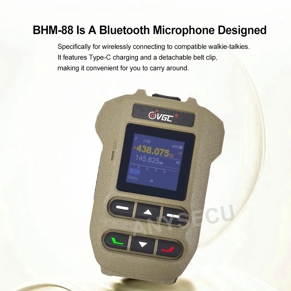 NEW Microphone BHM-88 Wireless Bluetooth Handheld Microphone with LCD Display for VR-N76/N75/N65 Walkie Talkie PTT Speaker Mic view 6