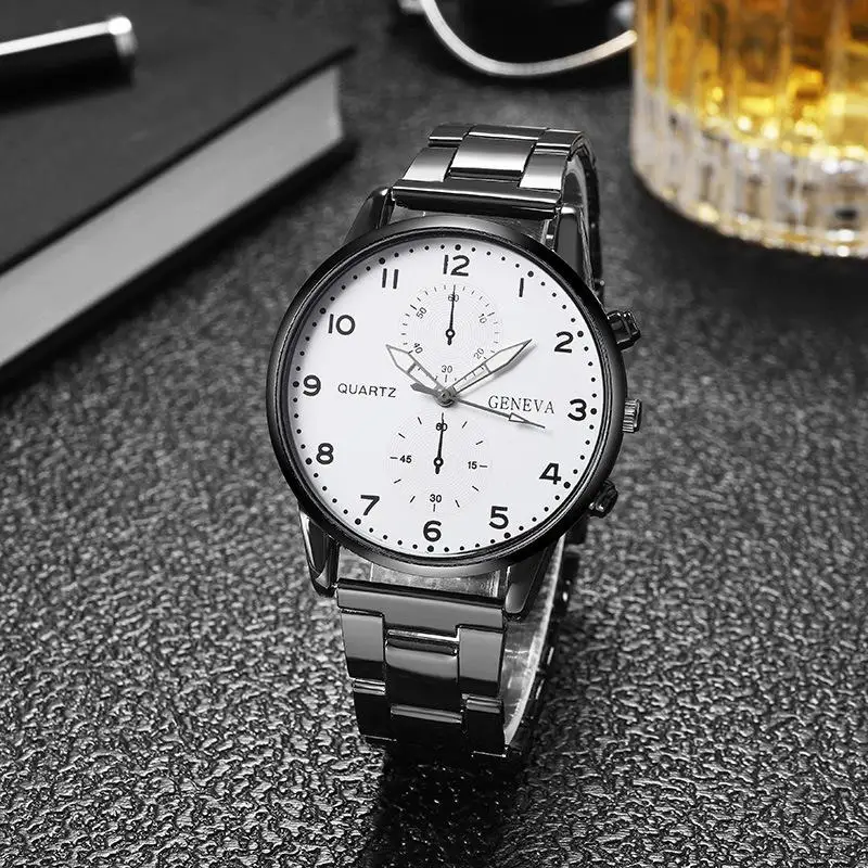 

New Simple Overwatch Cheap Gift Watch Alloy Band Quartz Watch Men Business Watch