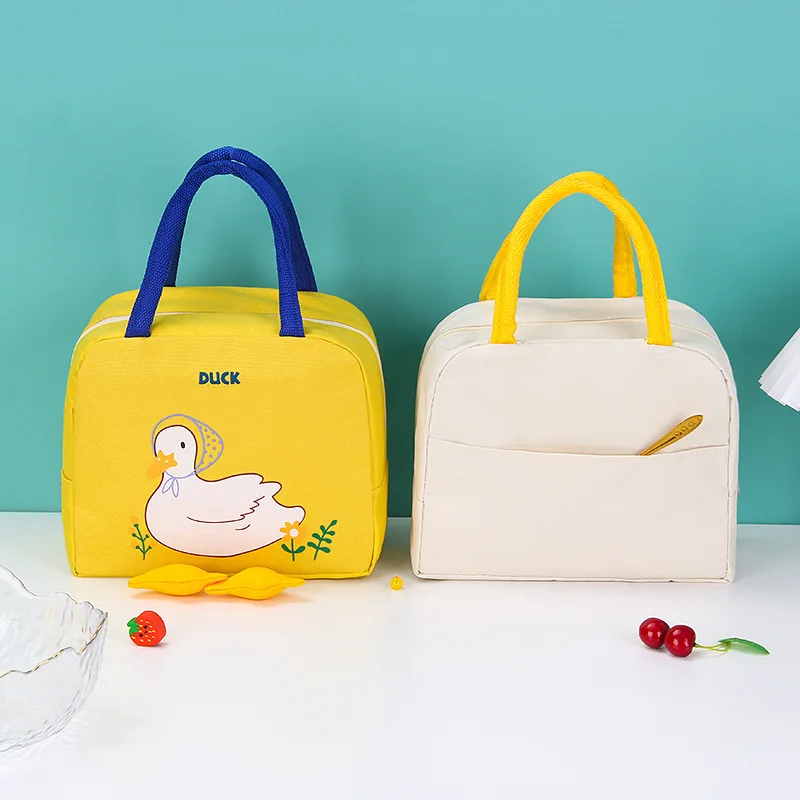 Yellow Duck Lunch Box Bags Cartoon Lunch Bags Bento Bag Portable Insulation Bag Thermal Lunch Bags Loncheras Con Envío Gratis