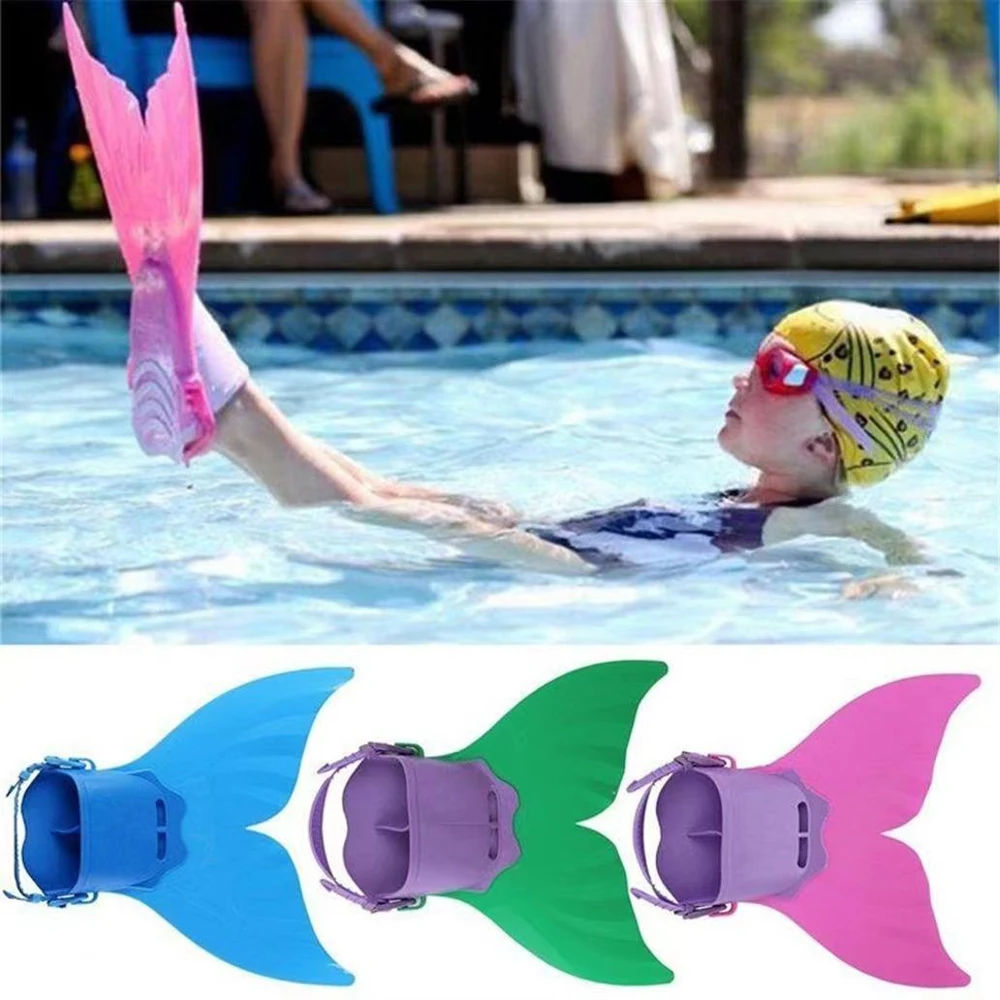 

Mermaid Flippers Single Piece Whale Tail Flippers Swimming Training Flippers Children Diving Swimming Equipment