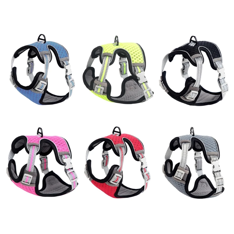 

for Cat Harness and Leash for Walking-Soft Mesh Breathable Body Reflective Strip Drop shipping