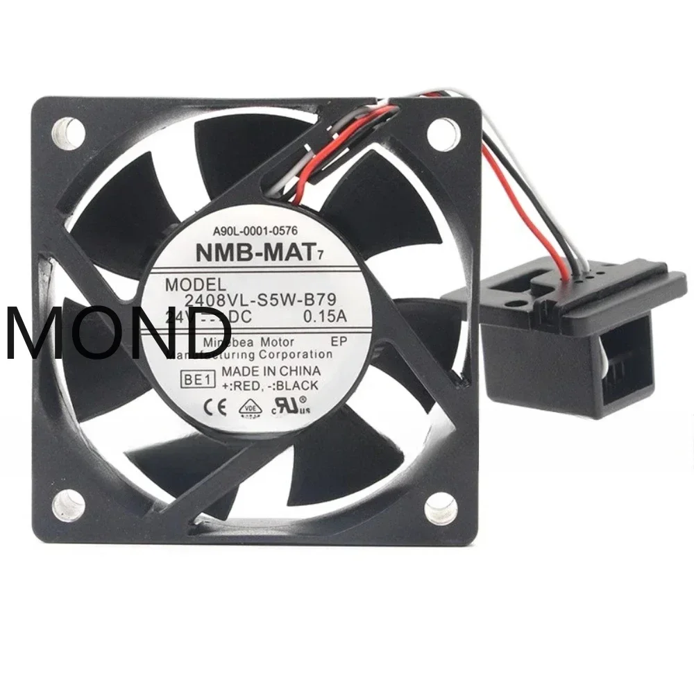 2408VL-S5W-B79 A90L-0001-0576 Ventilador de servidor para NMB NMB-MAT Fluxo axial CPU Fanuc Sistema Inversor Ventilador de resfriamento 24V 0,15A 6020 6CM