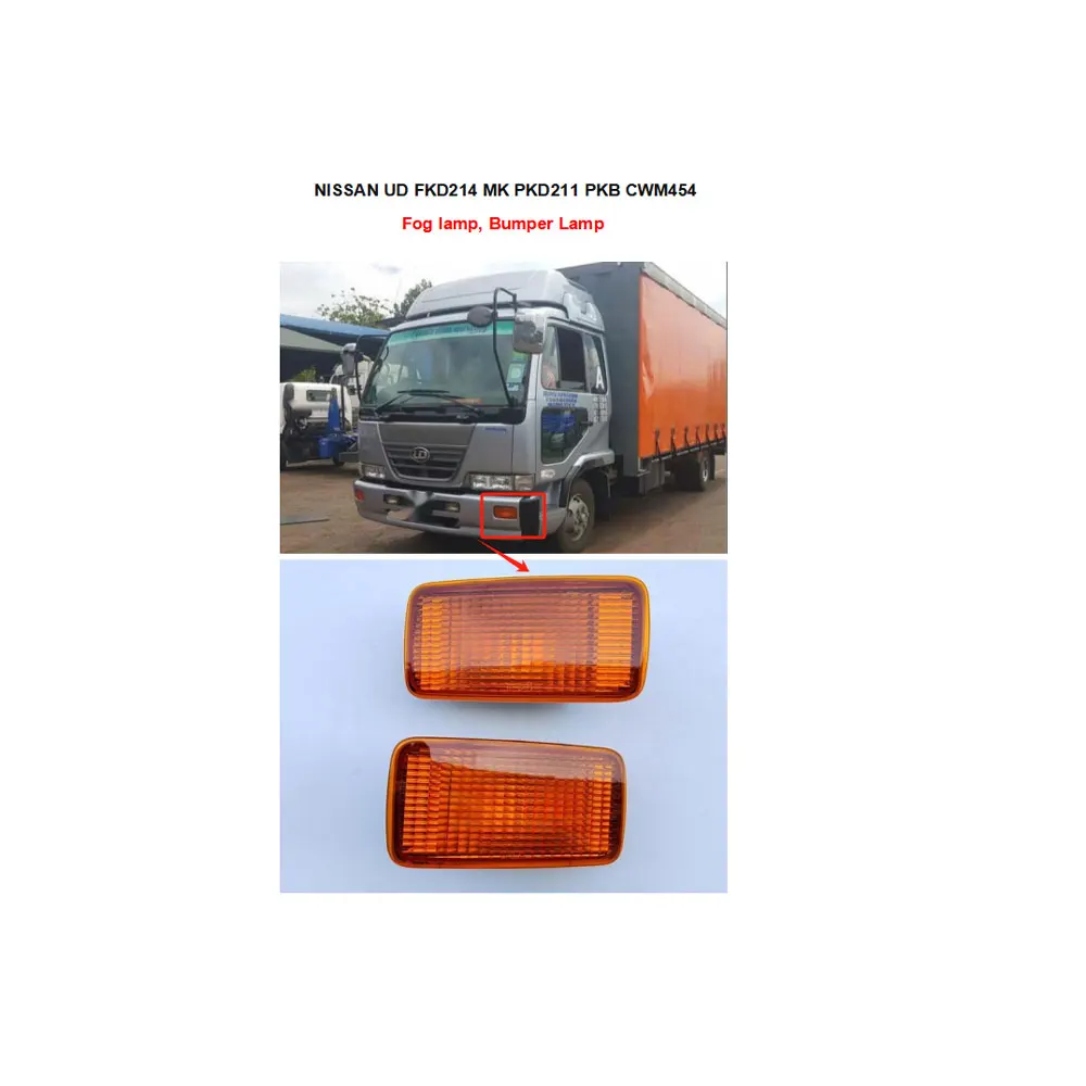 FDONG Yellow Fog lamp, Bumper Lamp For Nissan UD 1800 1800CS 1800HD 2000 2300 2600 3300 FKD214 MK PKD211 PKB CWM454 1995-2010