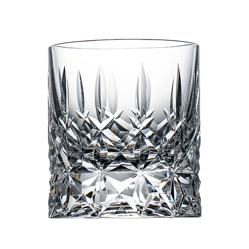 Edo Kiriko Life Sword Retro Exquisitely Carved K9 Crystal Cut Glass, Handcrafted Spirits Glass, High-End Whisky Lock Glass Gift 5