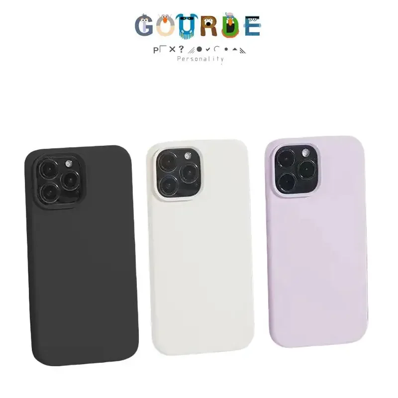 

Gourde Fashion Simple Color Liquid Silicone Protection Phone Case for Iphone 16 15 14 12 13 11 Pro Max IP 7 8 Plus Iphon X XS XR