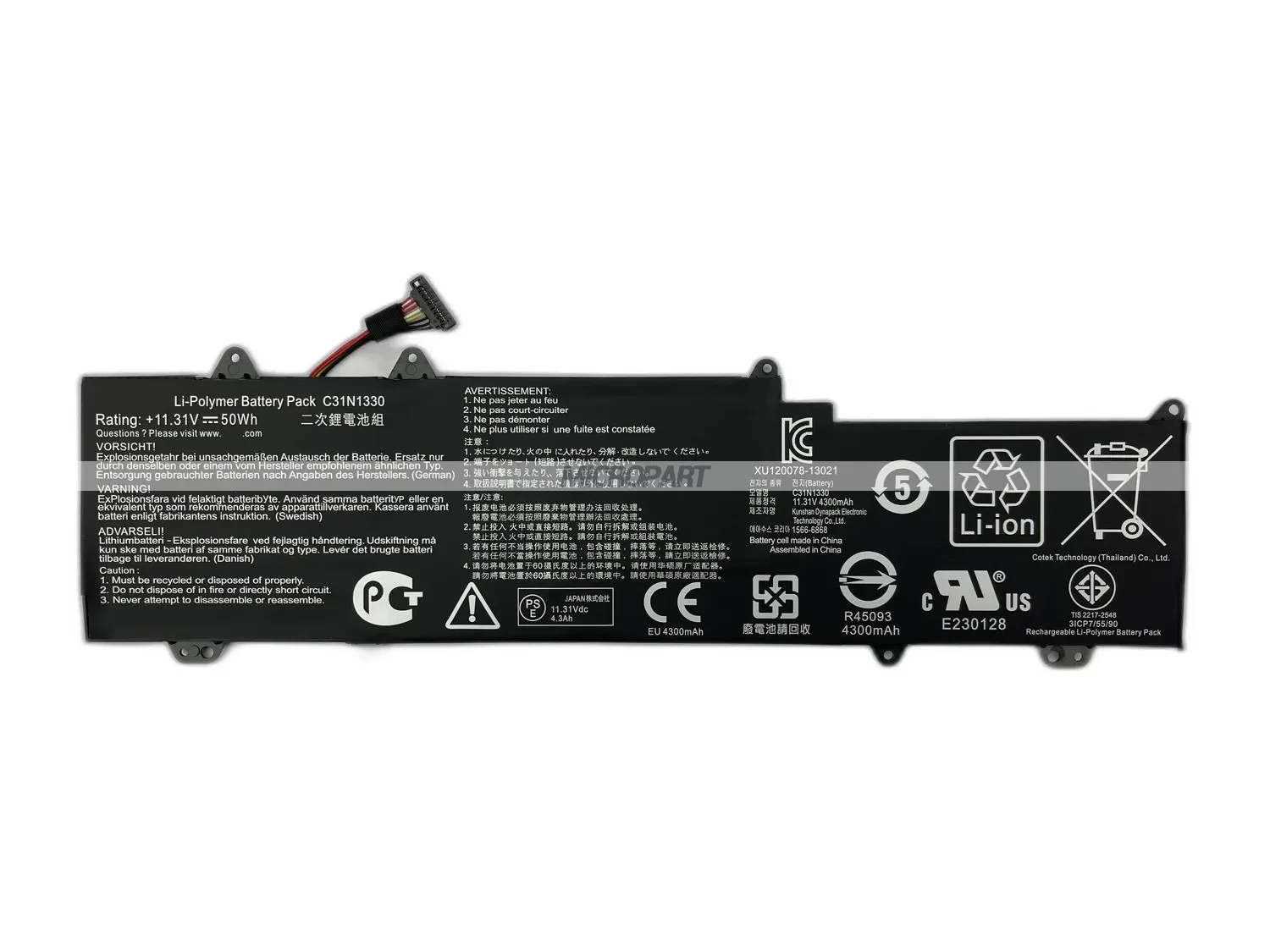 Li-Polymer C31N1330 Battery Replacement for Asus ZenBook UX32LA ZenBook UX32LN Laptop Computers Long Battery Life 11.31V 50Wh