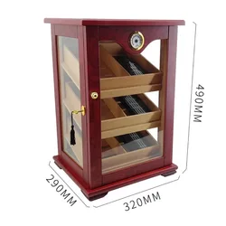 Premium Cigar Cabinet Cedar Wood Cigar Cabinet Three Tiers