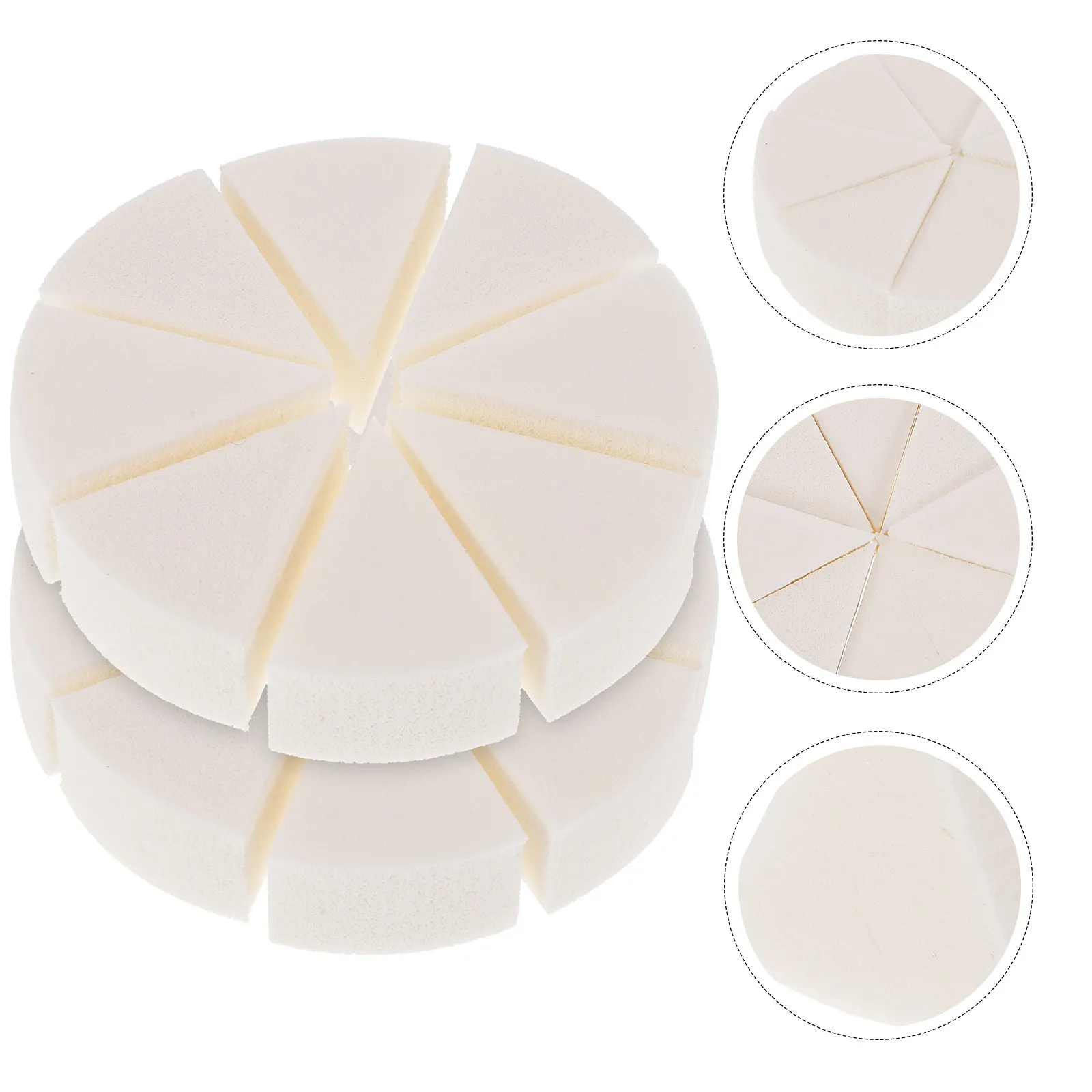 Makeup Sponge Wedges 2 Sets Triangle Foundation Sponges for Blending Contouring Cheeks Nose and Eyes