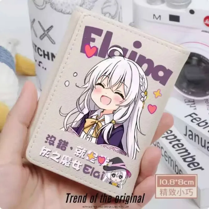 

Anime The Journery Of Elaina Fashion Wallet PU Purse Card Coin Hasp Money Bag Cosplay Gift B1720 Anime