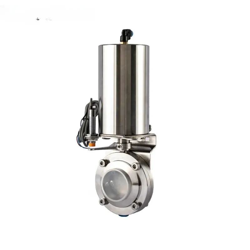 

Sanitary Pneumatic Actuator Butterfly Valve with Tri-Clamp Ends