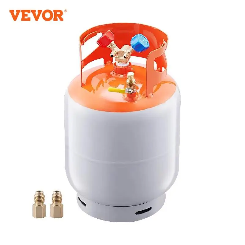 VEVOR Refrigerant Recovery Reclaim 30lb Cylinder Tank 400 PSI Liquid Rated Y Valve