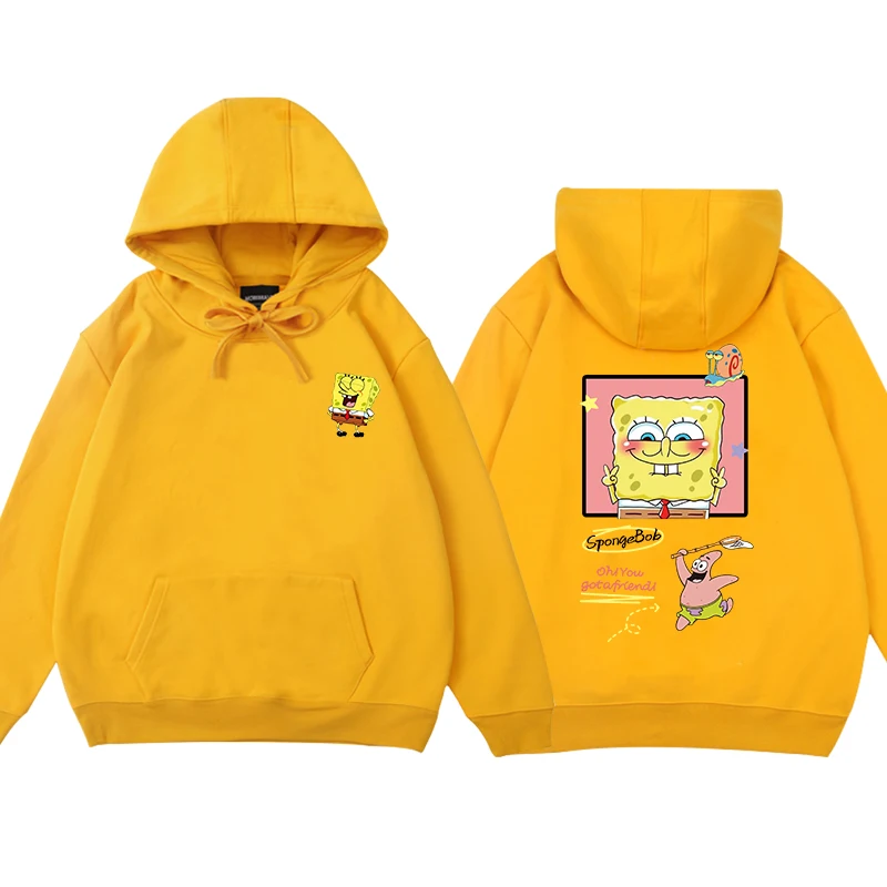 Early Spring SpongeBob SquarePants Sweater Loose Lazy Patrick Star Hoodie Couple Hoodies Womens Cartoon Comfortable  Sweatshirt