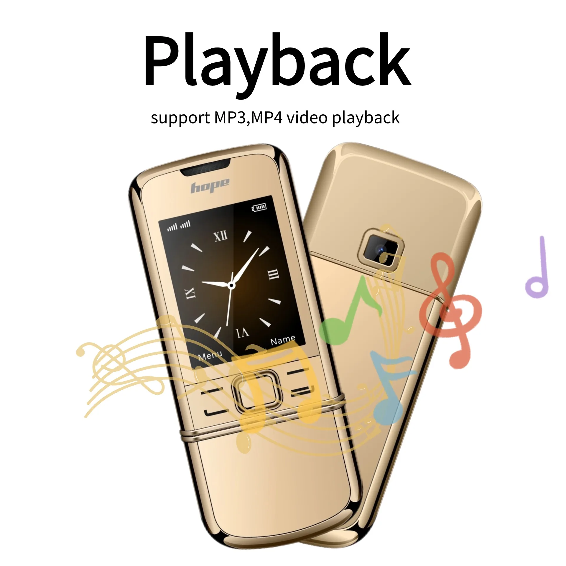 8800 Classic Retro Slider Senior Phone Dual SIM Metal Body Speed Dial Blacklist Durable Elderly Mobile Phone Big Button Luxury