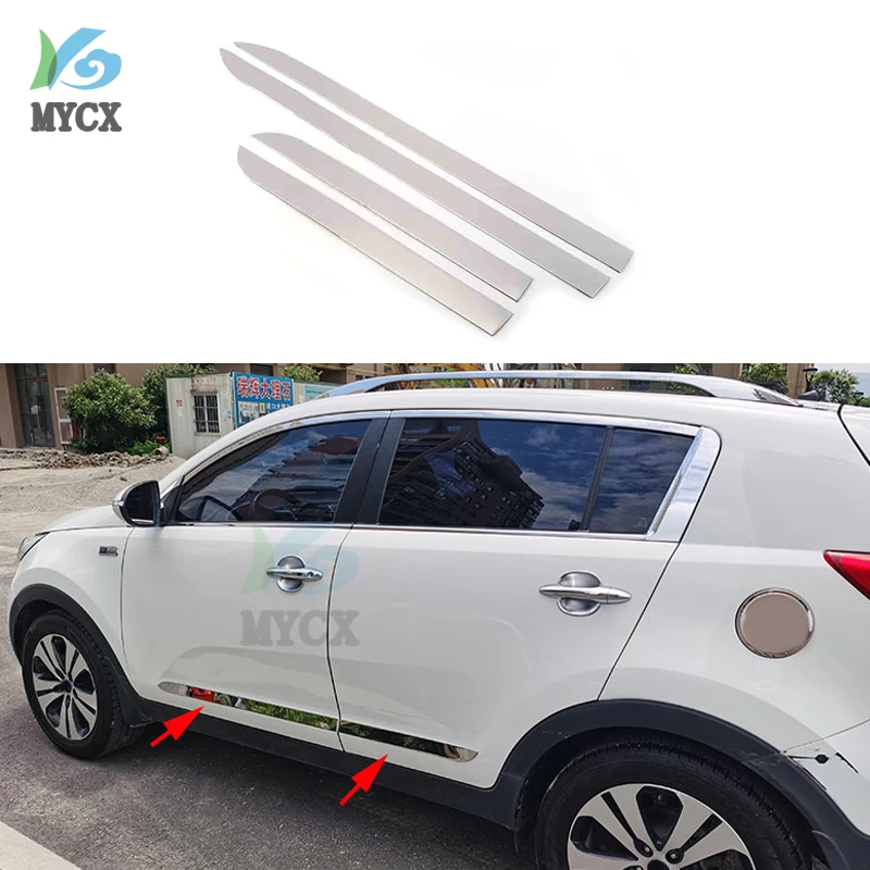 

body scuff plate/ side door molding/moulding trim for KIA SPORTAGE 2010 2011 2012 2013 2014 2015,stainless steel,anti scratch