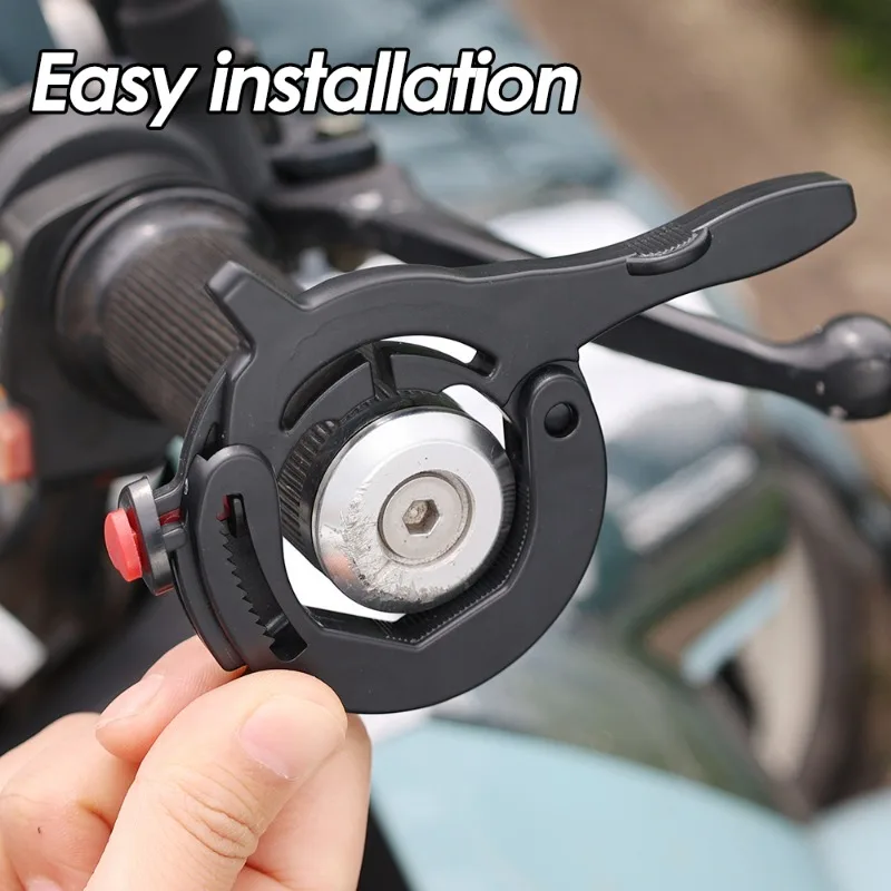 Motorcycle Cruise Control Clamp Handlebar Throttle Lock Motor Cruise Control Assist Retainer Grip Safe Flexible One Click Unlock