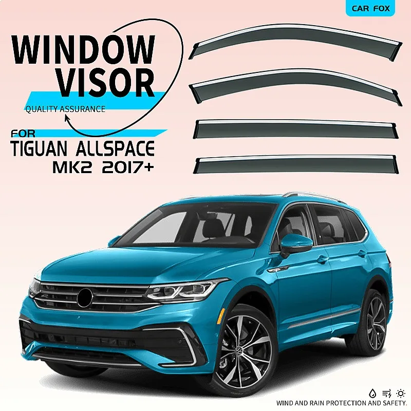 

For VW Tiguan L X Allspace 2007-2024 Car Window Visor Rain Sun Shade Side Windshield Awning Auto Accessories