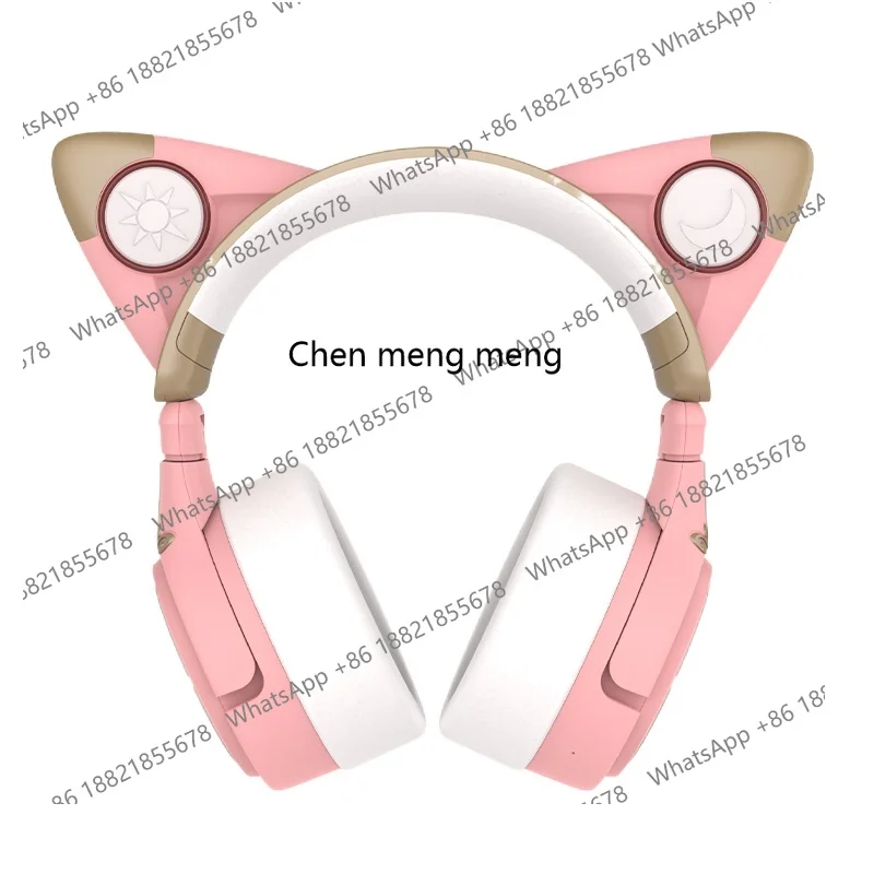 scn8617 Cy Cat Ears Headphone Head-Mounted Noise Reduction Bluetooth Wireless with Ear Microphone Cardcaptor Sakura Headphones