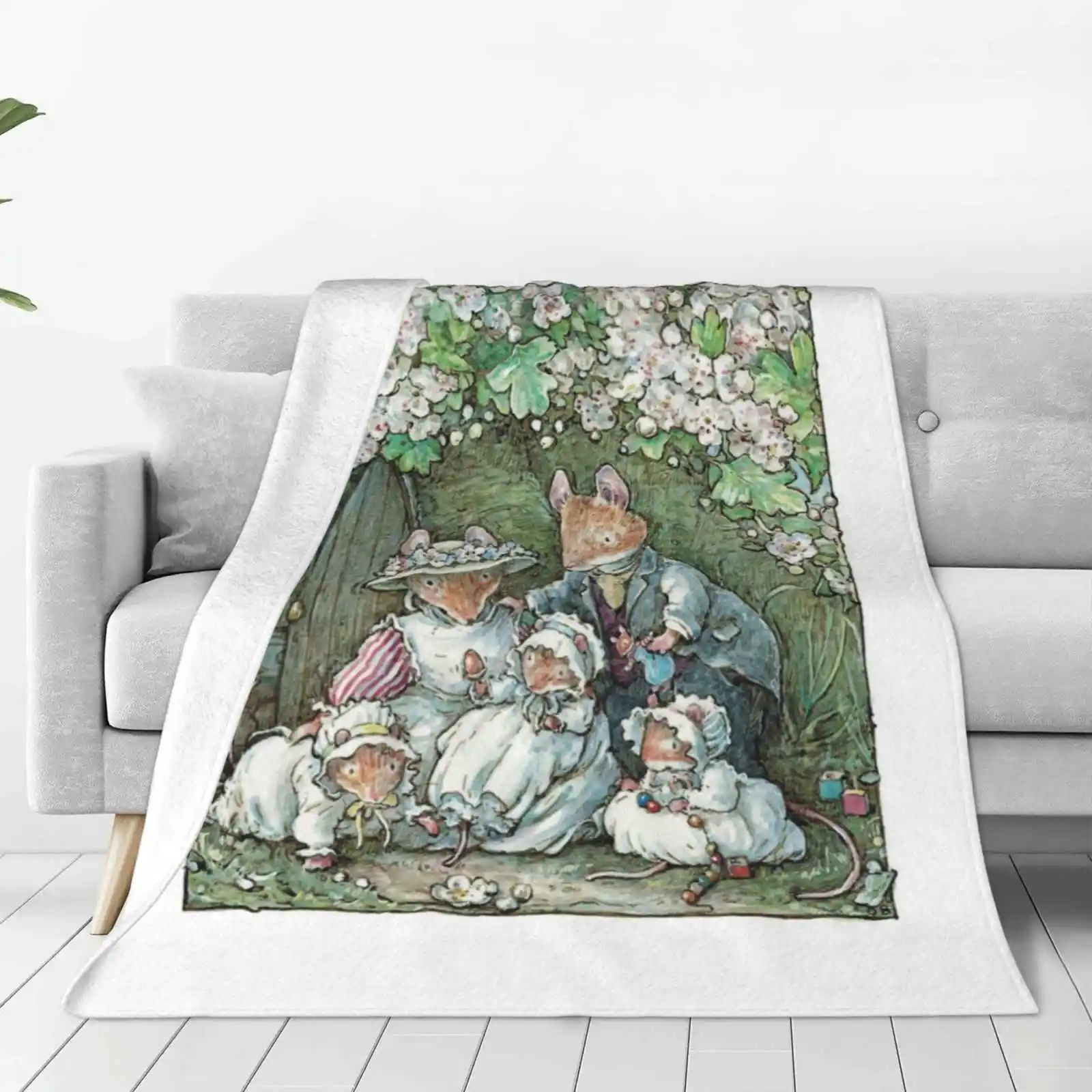 Brambly Hedge-Poppy Dusty And Babies All Sizes Soft Cover Blanket Home Decor Bedding