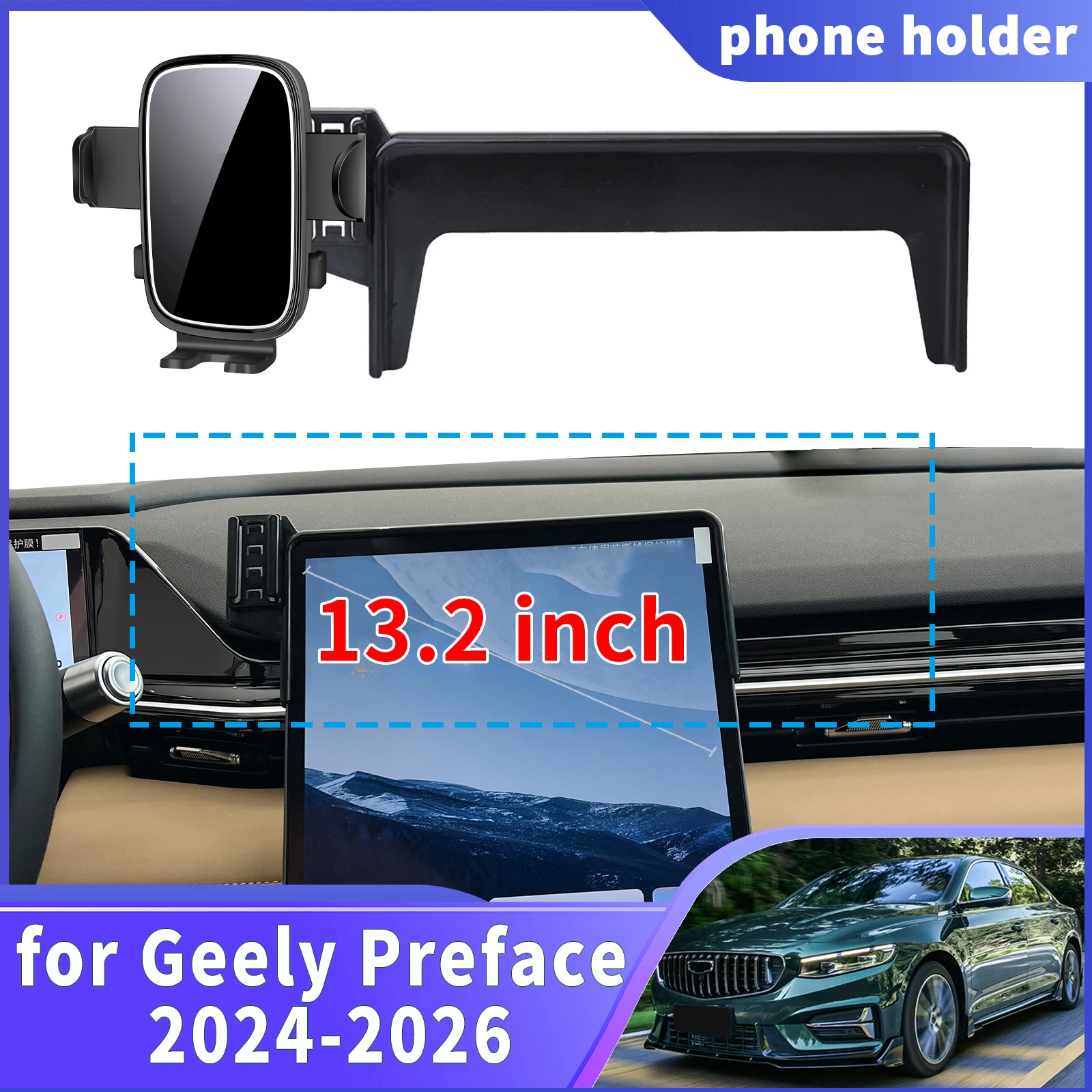 

fit for Geely Preface 2024 2025 2026 Xingrui L ​​Navigation Phone Holder Mount Customized Car accessoires