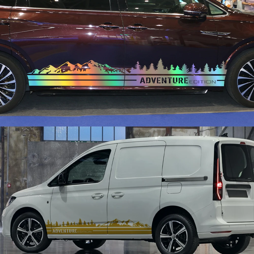 2PCS Car Stickers For Volkswagen VW Caddy MK1 MK2 MK3 MK4 2 3 4 Maxi Kombi Camper Van Graphics Vinyl Decals Tuning Accessories view 3