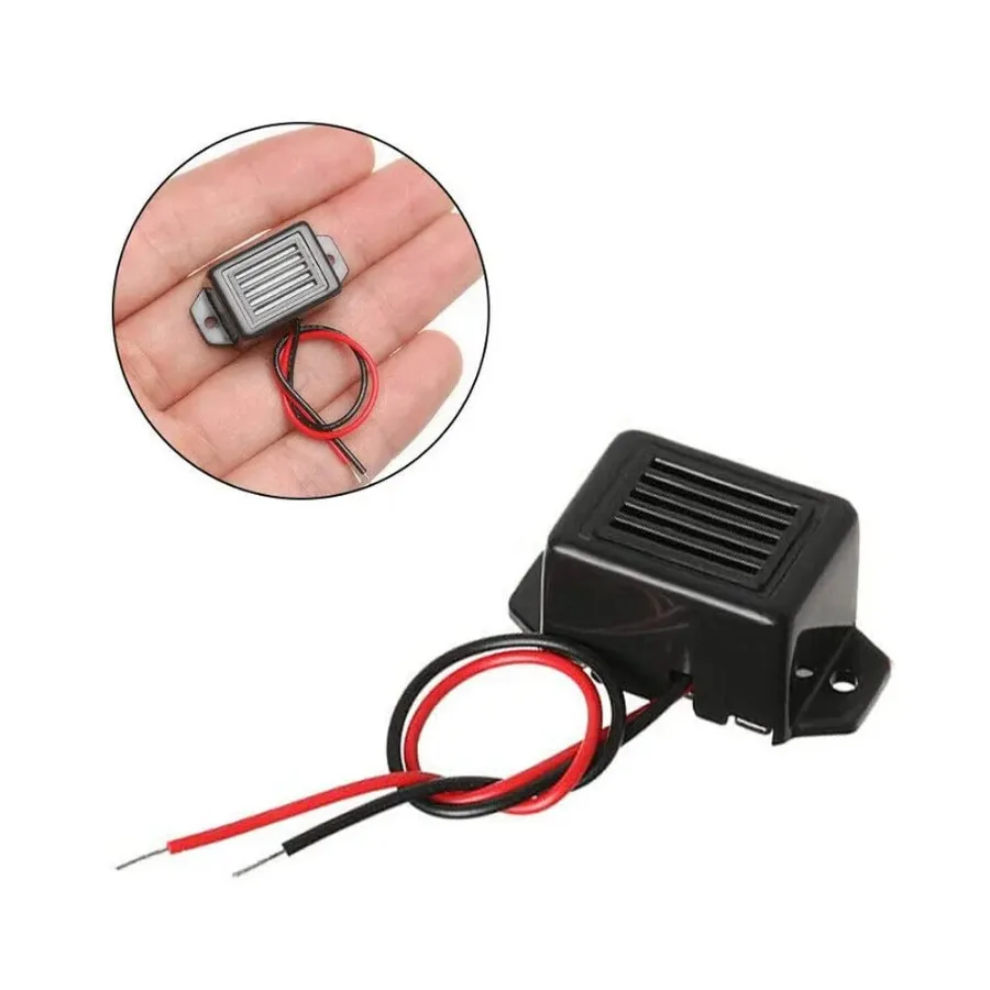 12V Car Light Off Warning Control Buzzer Beeper Adapter Cable-Black Electronic Buzzer Alarm Sound Beeper Replacement Parts