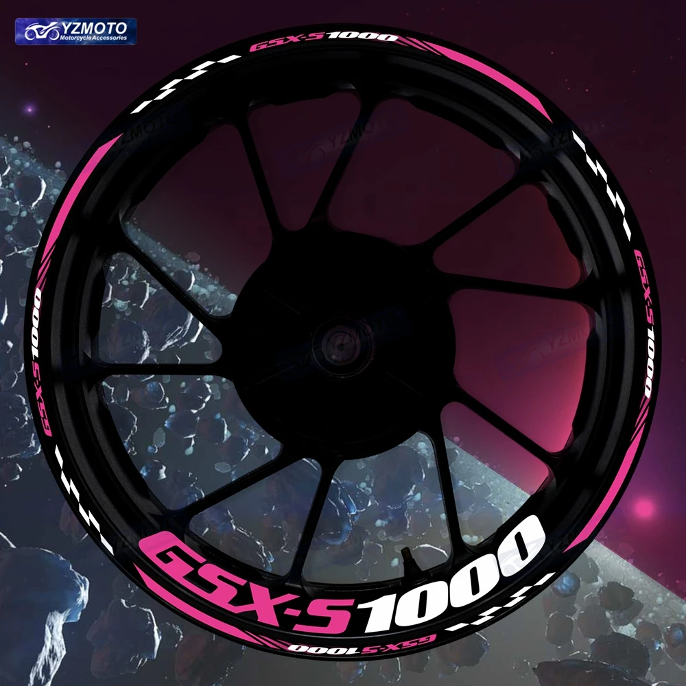 

For GS X S1000 Motorcycle 17 Inch Front And Rear Wheel Sticker Hub Decal Modified Reflective Waterproof Decorative Rim Stickers