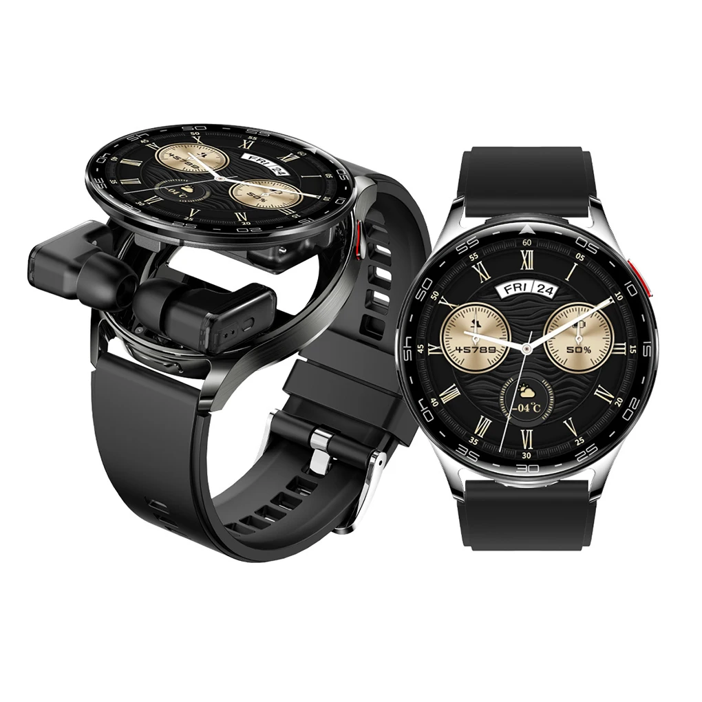 TWS 2in1 Earphone Bluetooth Jam Tangan Pintar Panggilan Bluetooth HIFI Kualitas Suara 9D GPS Lintasan Gerakan Jam Tangan Pintar Wanita