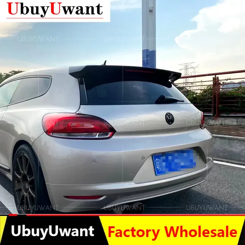 For 2010~2014 Volkswagen VW Scirocco (Not For R) VOTEX Style Scirocco FRP/Carbon Fiber Rear Roof Lip Wing Spoiler