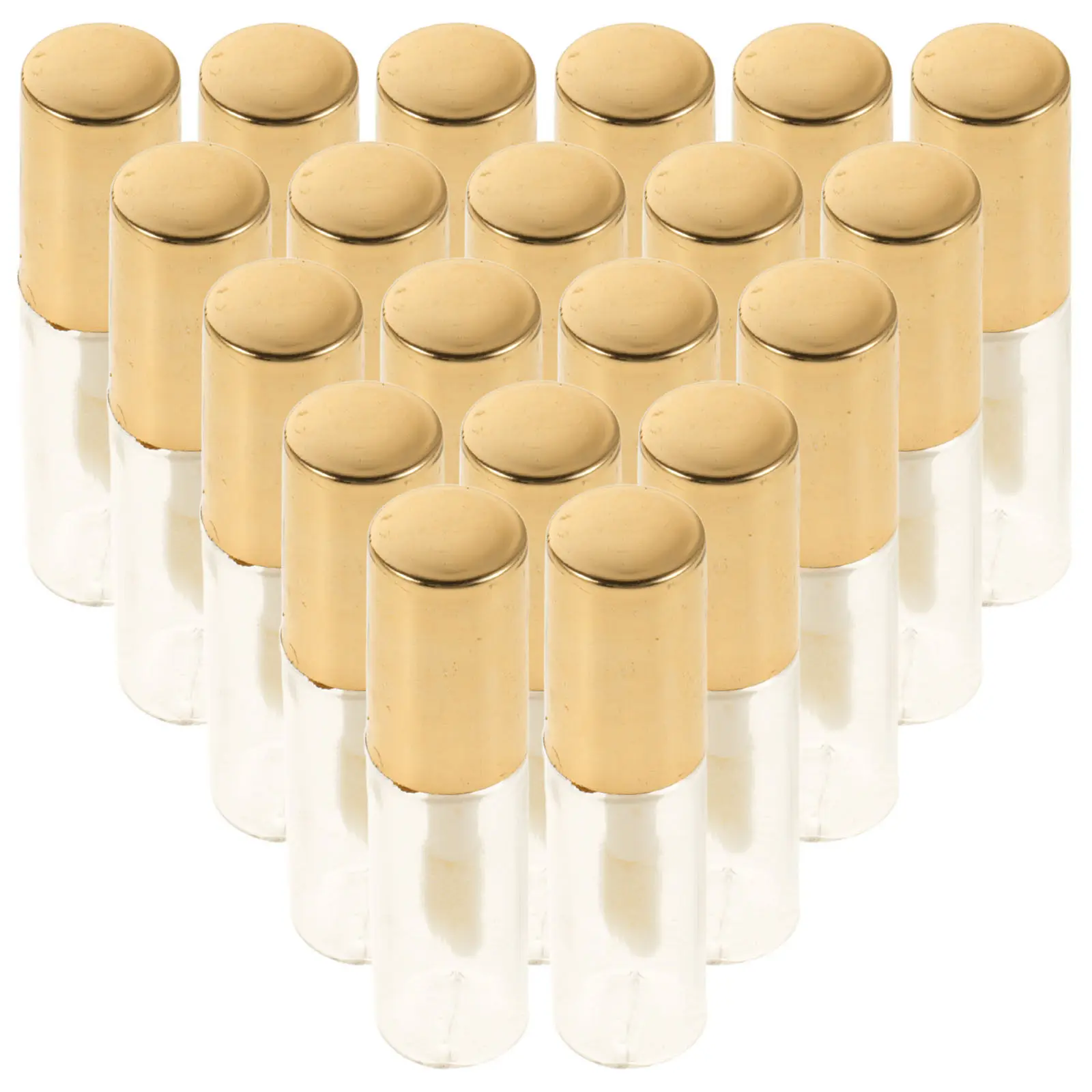 

20 шт. многоразовых тюбиков для блеска для губ, розовое золото, компактные, 1,2 мл, портативные пустые контейнеры, мини-прозрачные пластиковые флаконы для блеска для губ