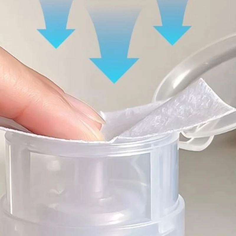 Refillable Lockable Empty Pump Dispenser Nail Manicure Cleaner Makeup Remover Container Press Bottle For Personal Use