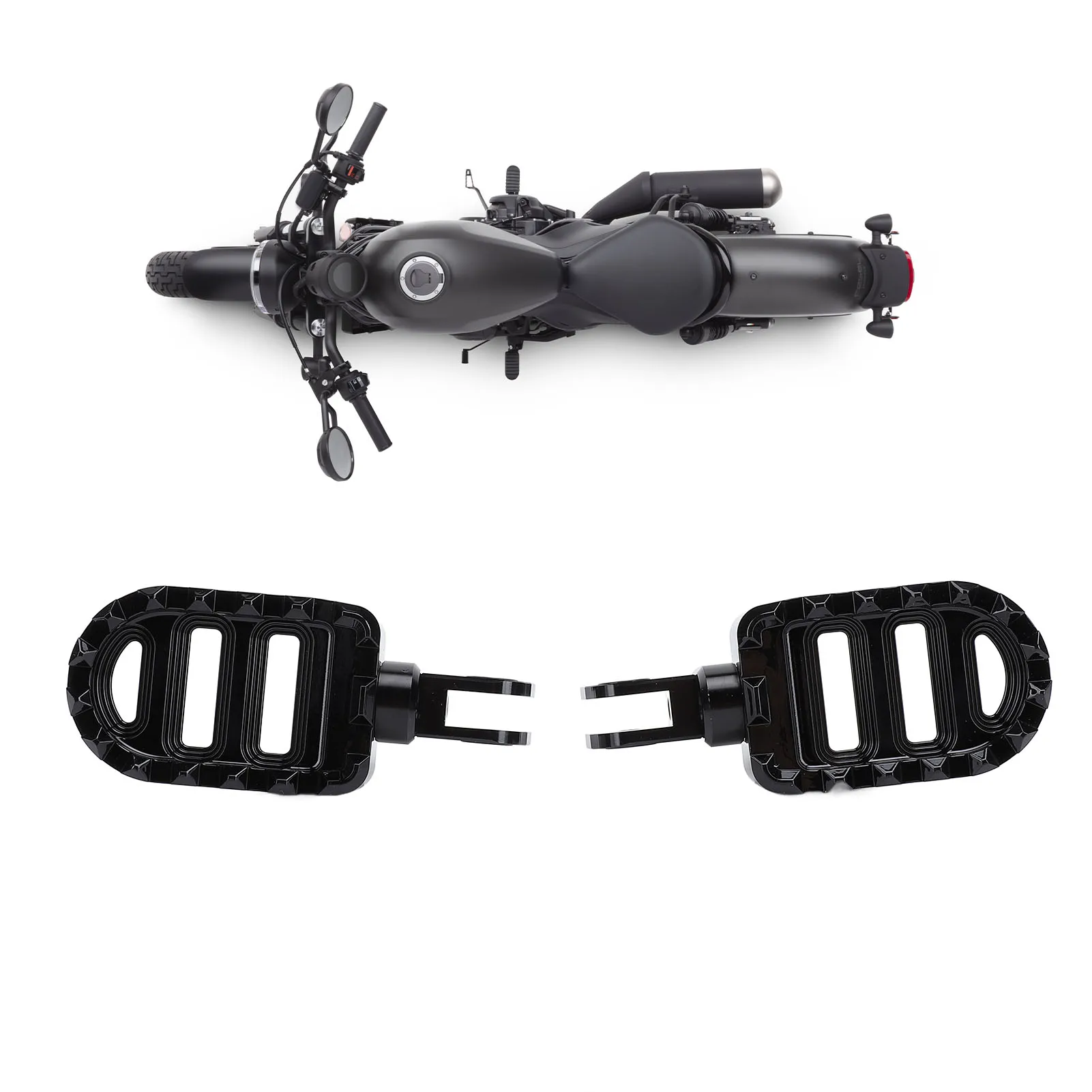 

Motorcycle Front Foot Pegs Slip Resistant Adjustable Height Aluminum Alloy Motorbike Footrest Metal Foot Step Pegs for CMX 1100