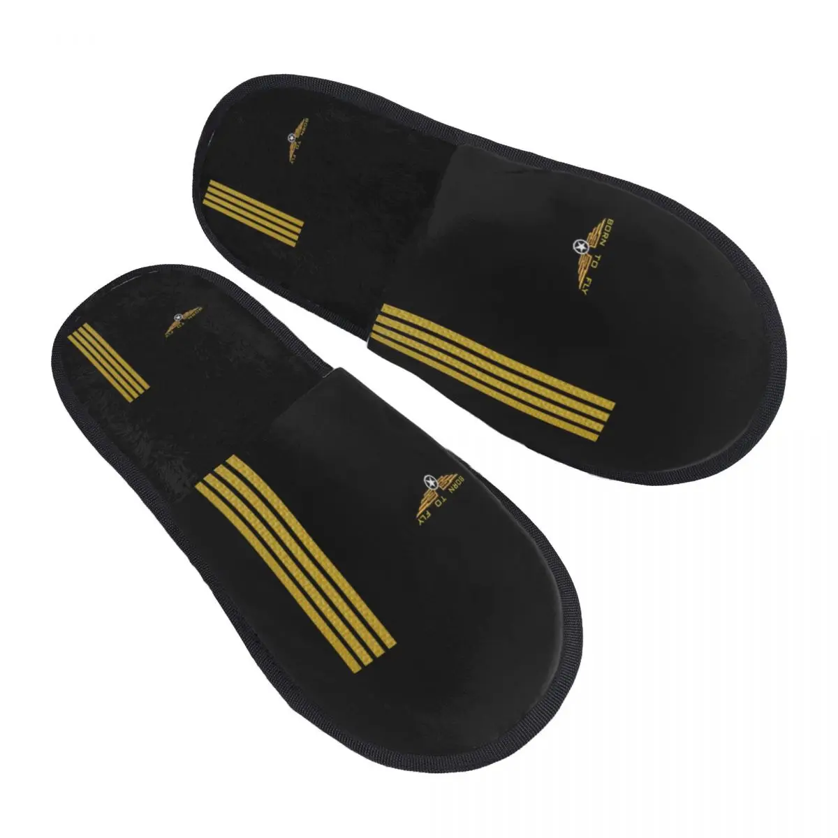 Custom Born To Fly Flight Pilot Comfort Scuff Memory Foam Slippers Women Flying Aviation Aviator Bedroom House Shoes