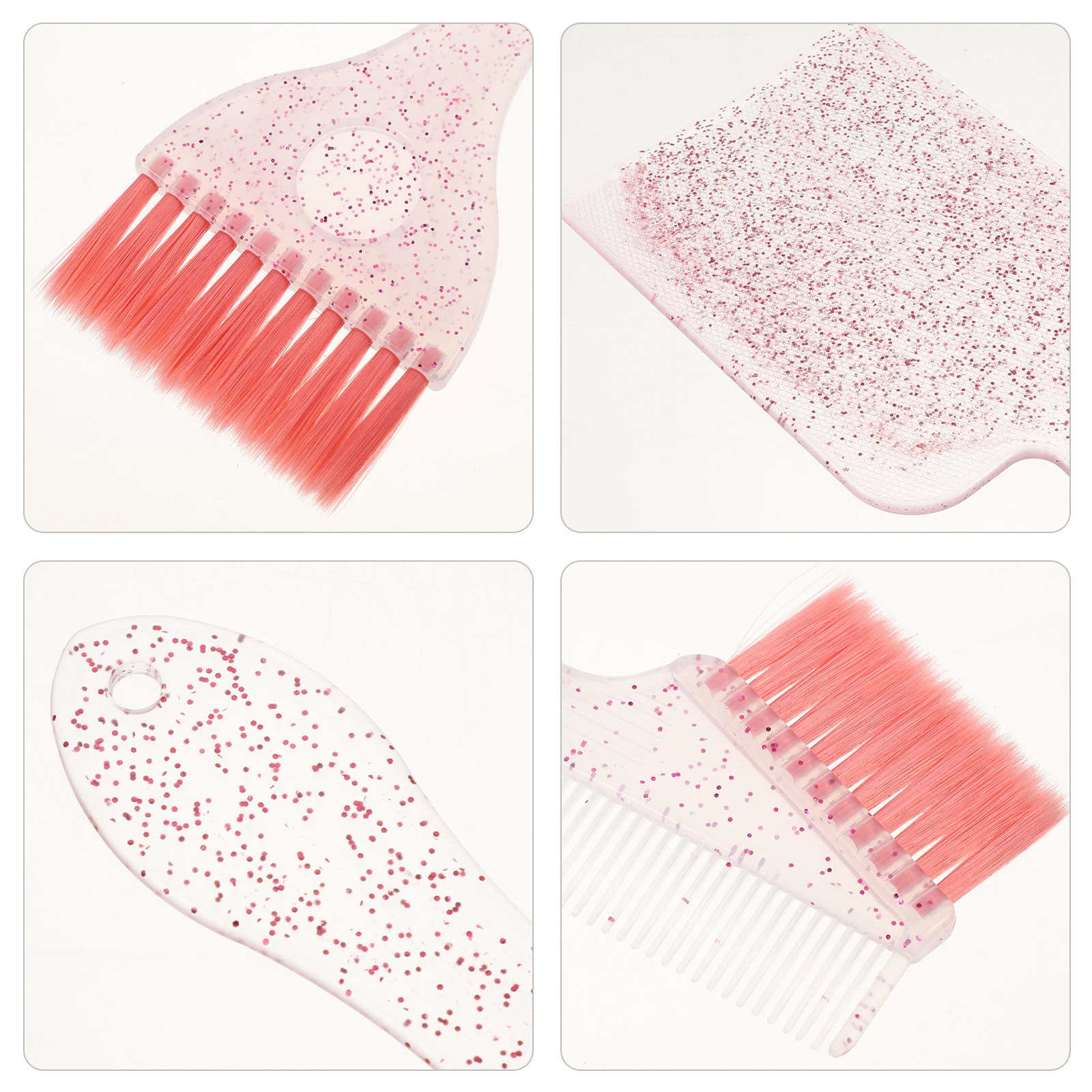 

1 set Hair Coloring Set Highlighting Board Brush Comb Pink Dye Tool Styling Supply Salon Home Use Reusable Durable