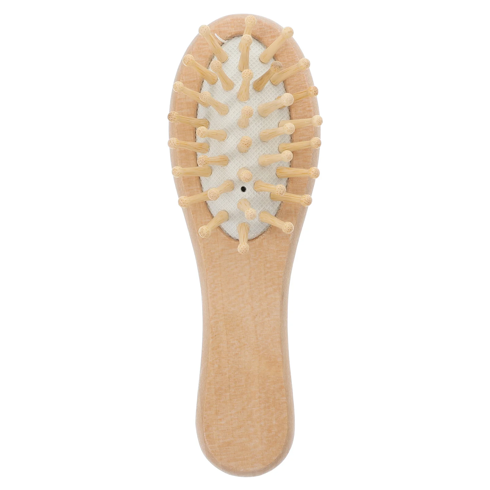 Mini Wooden Hair Brush Cushion Design Detangling Comb for -Free Shine Lightweight Portable Scalp Massage Tool for Home Or